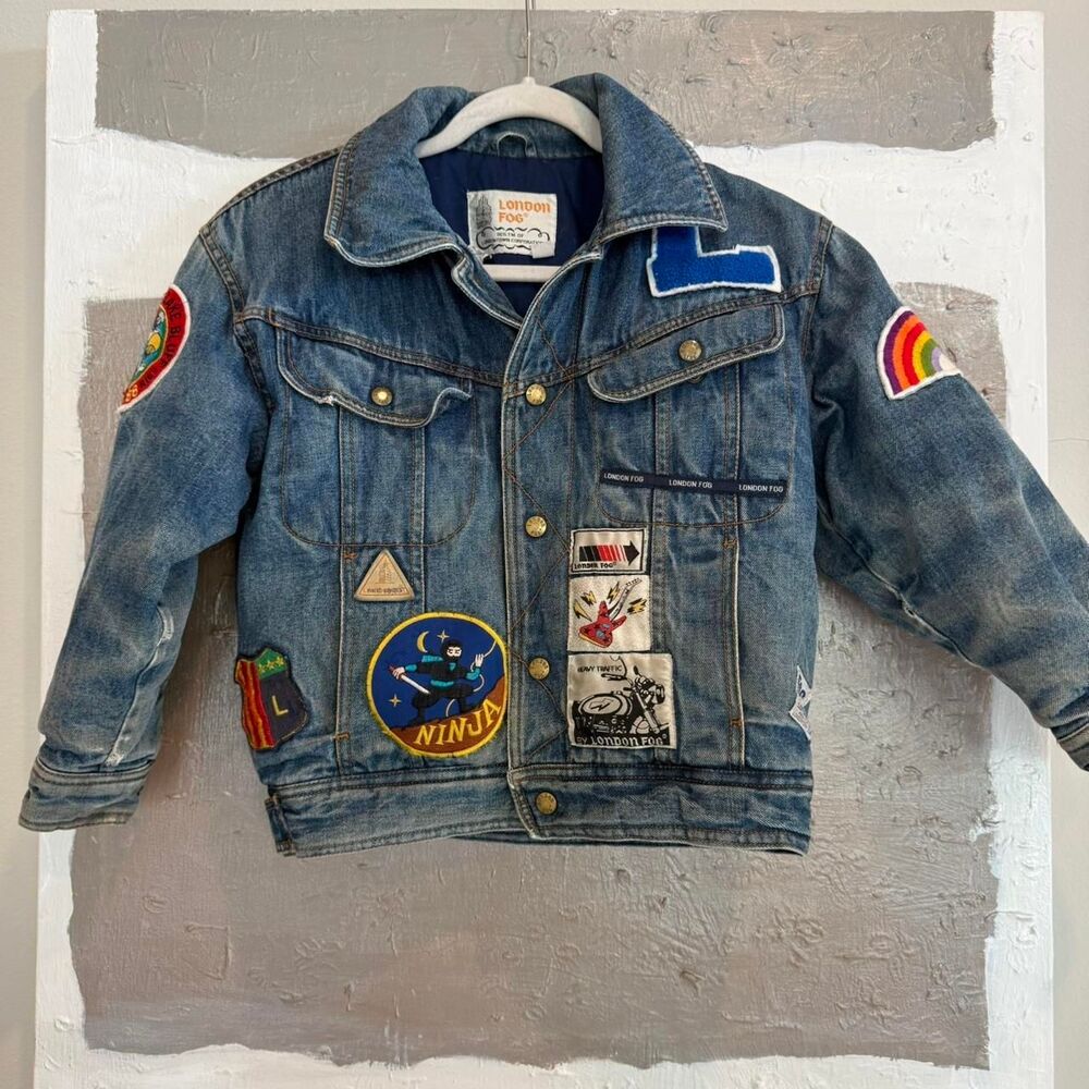 London Fog Embroidered bomber denim Jacket